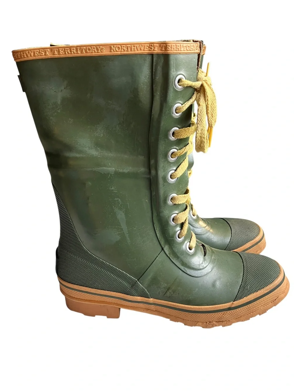 Vintage 1970’s Steel Shank Insulated Rubber Rain Boots Galoshes Ground Gainer 8